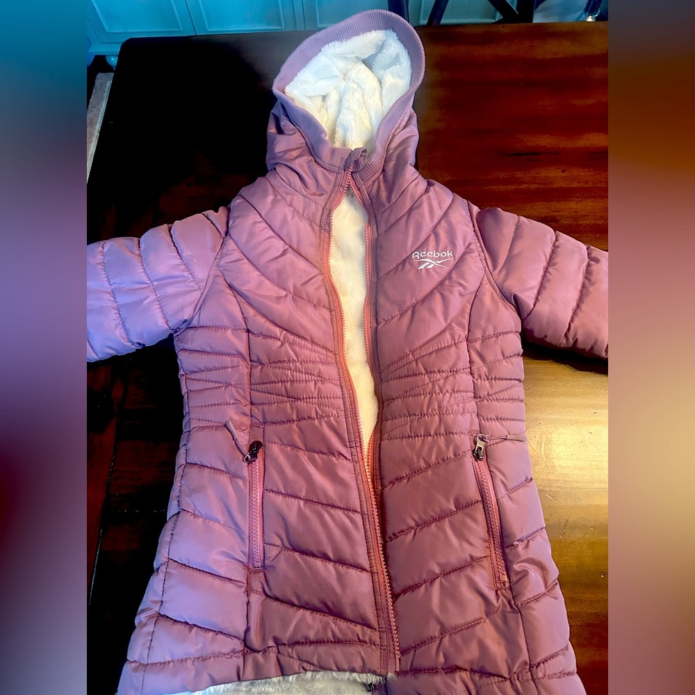 Size 8/10 Reebok Girl’s Puffer Winter Coat (reversible)